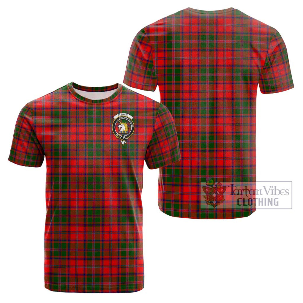 Stewart of Appin Modern Tartan Cotton T-Shirt with Family Crest Kid's Shirt - Tartanvibesclothing Shop