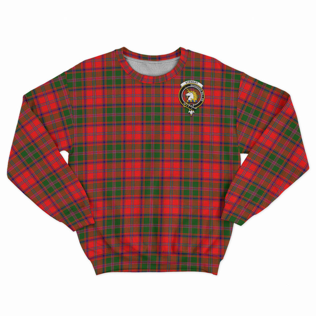 Stewart of Appin Modern Tartan Sweatshirt with Family Crest - Tartan Vibes Clothing