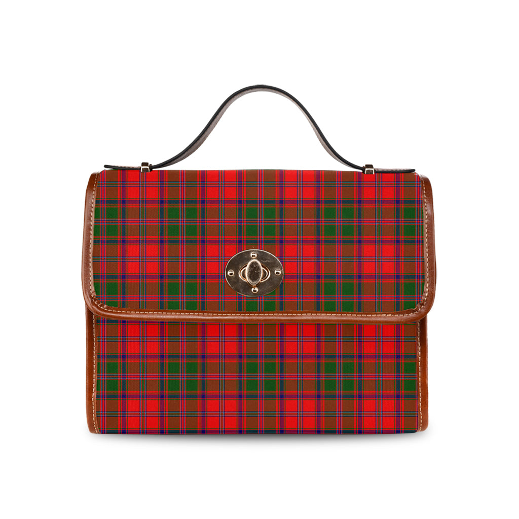 Stewart of Appin Modern Tartan Leather Strap Waterproof Canvas Bag - Tartanvibesclothing