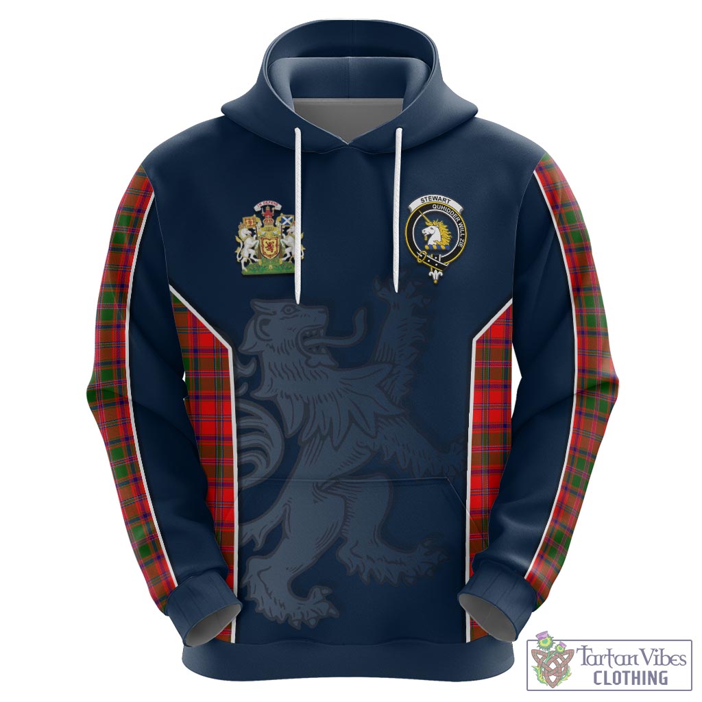 Tartan Vibes Clothing Stewart of Appin Modern Tartan Hoodie with Family Crest and Lion Rampant Vibes Sport Style