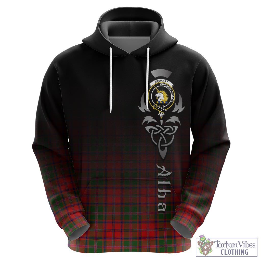 Tartan Vibes Clothing Stewart of Appin Modern Tartan Hoodie Featuring Alba Gu Brath Family Crest Celtic Inspired