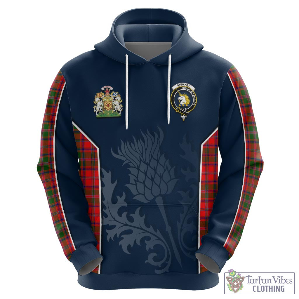 Tartan Vibes Clothing Stewart of Appin Modern Tartan Hoodie with Family Crest and Scottish Thistle Vibes Sport Style