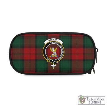 Stewart of Atholl Tartan Pen and Pencil Case with Family Crest