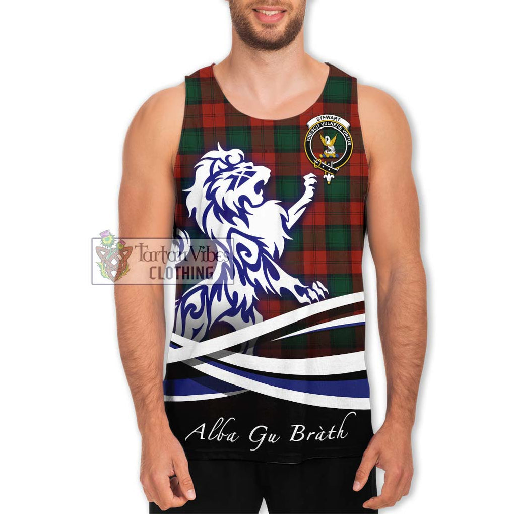 Stewart of Atholl Tartan Men's Tank Top with Alba Gu Brath Regal Lion Emblem Men - Tartanvibesclothing Shop