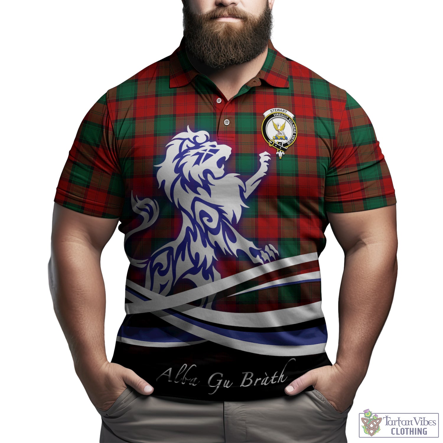 stewart-of-atholl-tartan-polo-shirt-with-alba-gu-brath-regal-lion-emblem