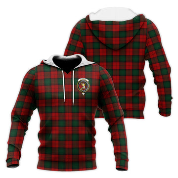 Stewart of Atholl Tartan Knitted Hoodie with Family Crest