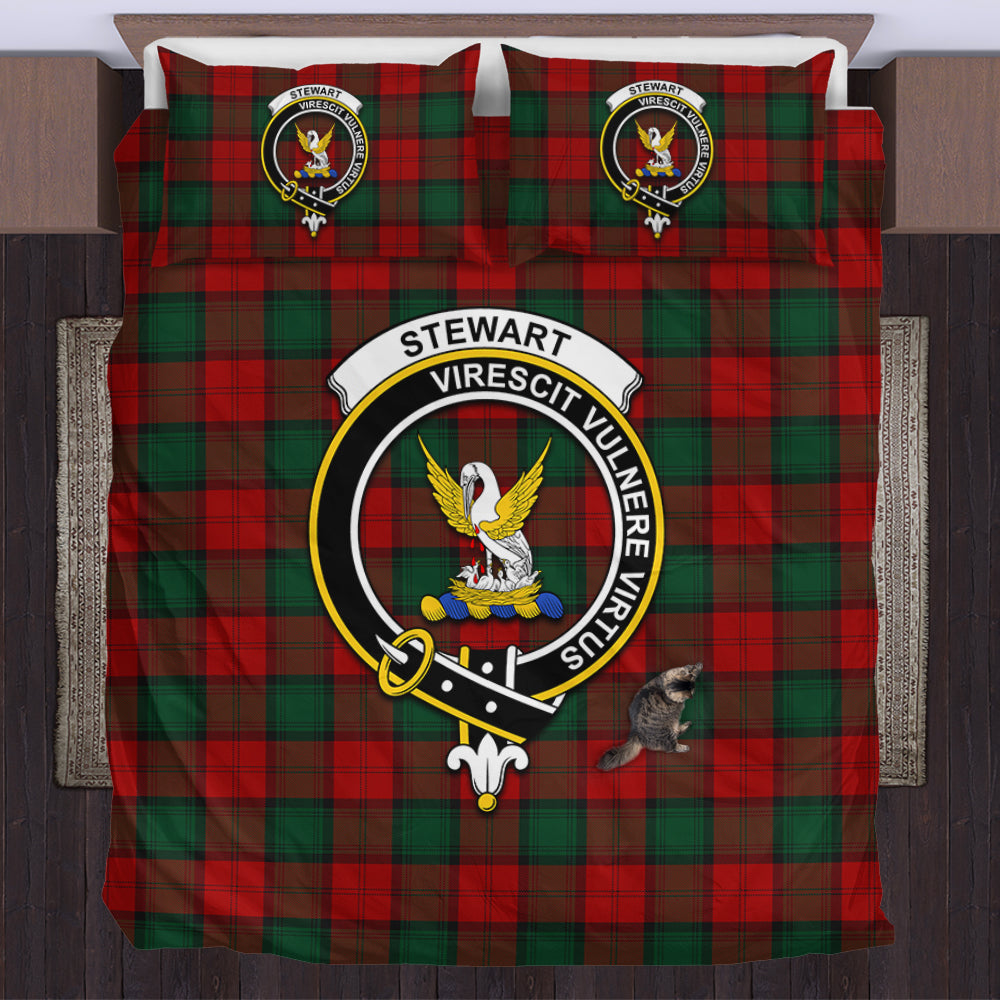 Stewart of Atholl Tartan Bedding Set with Family Crest US Bedding Set - Tartan Vibes Clothing