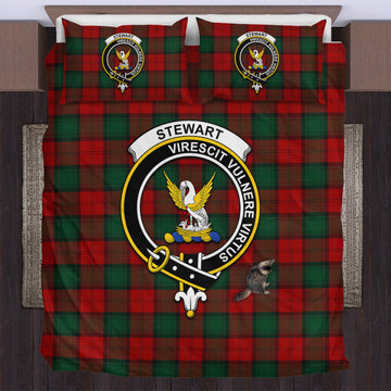 Stewart of Atholl Tartan Bedding Set with Family Crest