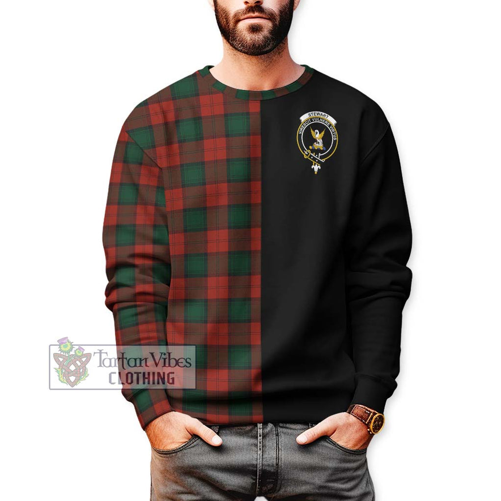 Stewart of Atholl Tartan Sweatshirt with Family Crest and Half Of Me Style Unisex - Tartanvibesclothing Shop