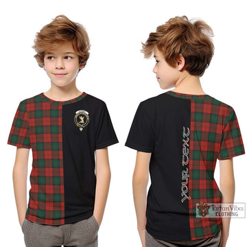 Stewart of Atholl Tartan Kid T-Shirt with Family Crest and Half Of Me Style