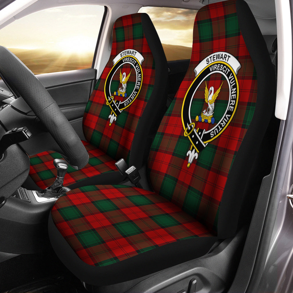 Stewart of Atholl Tartan Car Seat Cover with Family Crest One Size - Tartanvibesclothing