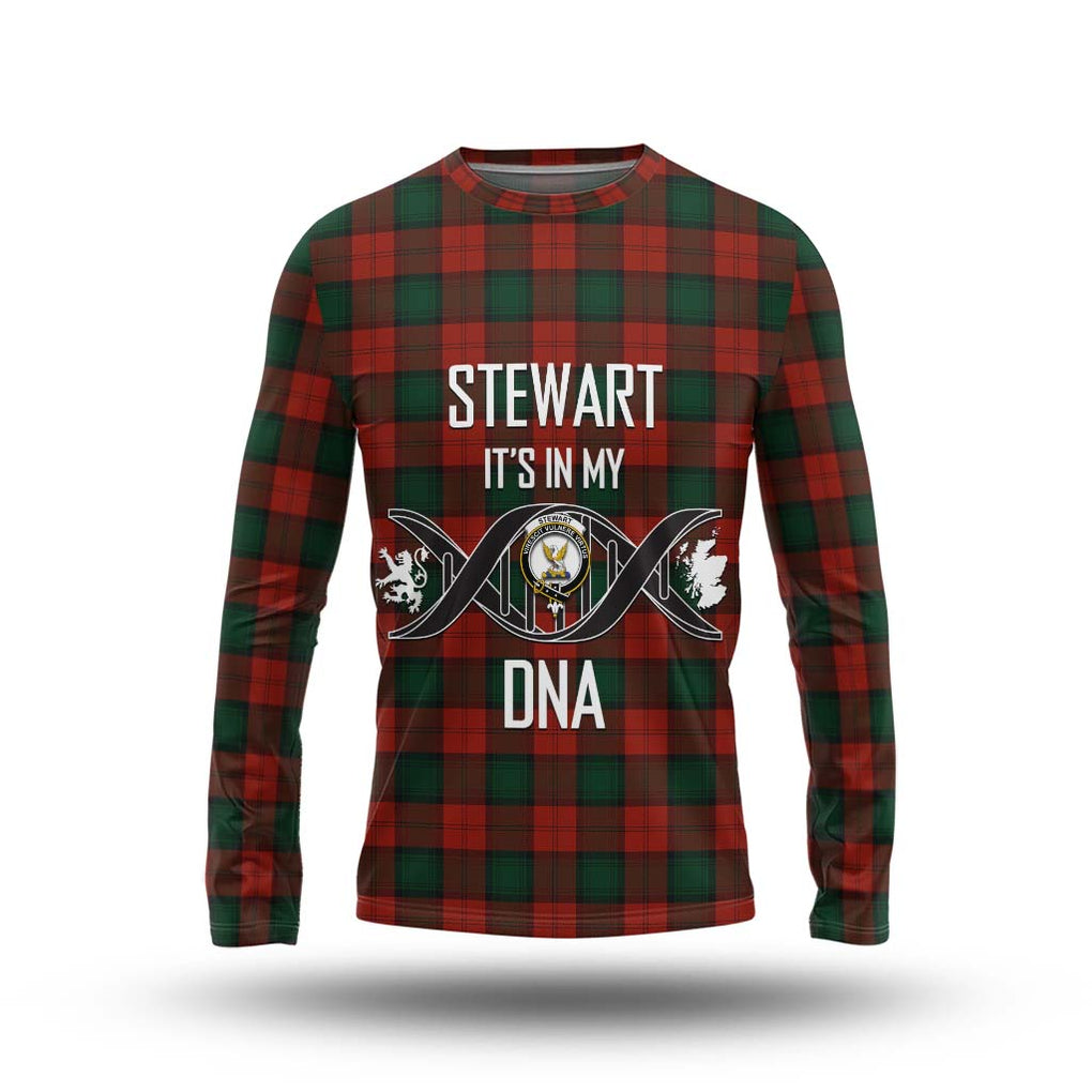 Stewart of Atholl Tartan Long Sleeve T-Shirt with Family Crest DNA In Me Style Unisex - Tartanvibesclothing Shop