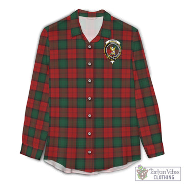 Stewart of Atholl Tartan Women's Casual Shirt with Family Crest