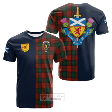 Stewart of Atholl Tartan Cotton T-shirt Alba with Scottish Lion Royal Arm Half Style