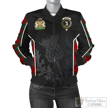 Stewart of Atholl Tartan Bomber Jacket with Family Crest and Scottish Thistle Vibes Sport Style