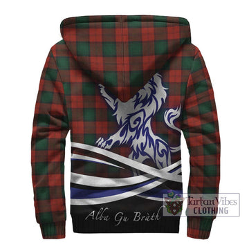 Stewart of Atholl Tartan Sherpa Hoodie with Alba Gu Brath Regal Lion Emblem