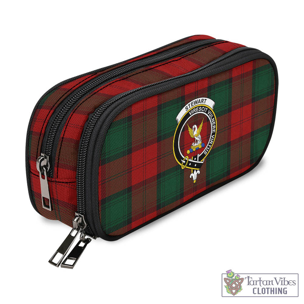 Tartan Vibes Clothing Stewart of Atholl Tartan Pen and Pencil Case with Family Crest