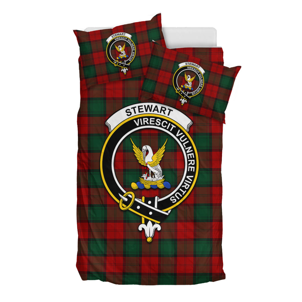 Stewart of Atholl Tartan Bedding Set with Family Crest - Tartan Vibes Clothing