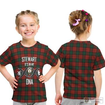 Stewart of Atholl Tartan Kid T-Shirt with Family Crest DNA In Me Style