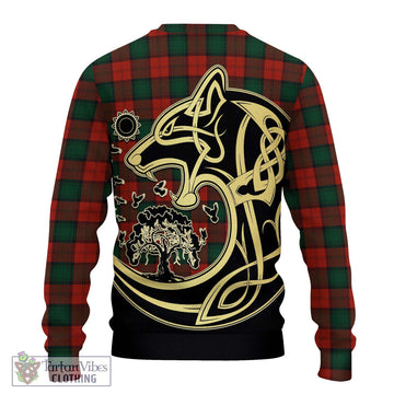 Stewart of Atholl Tartan Ugly Sweater with Family Crest Celtic Wolf Style