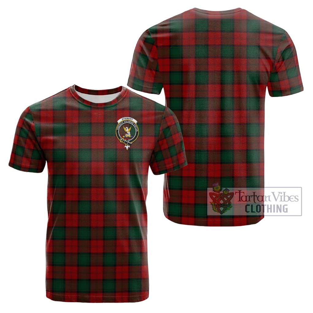 Stewart of Atholl Tartan Cotton T-Shirt with Family Crest Kid's Shirt - Tartanvibesclothing Shop