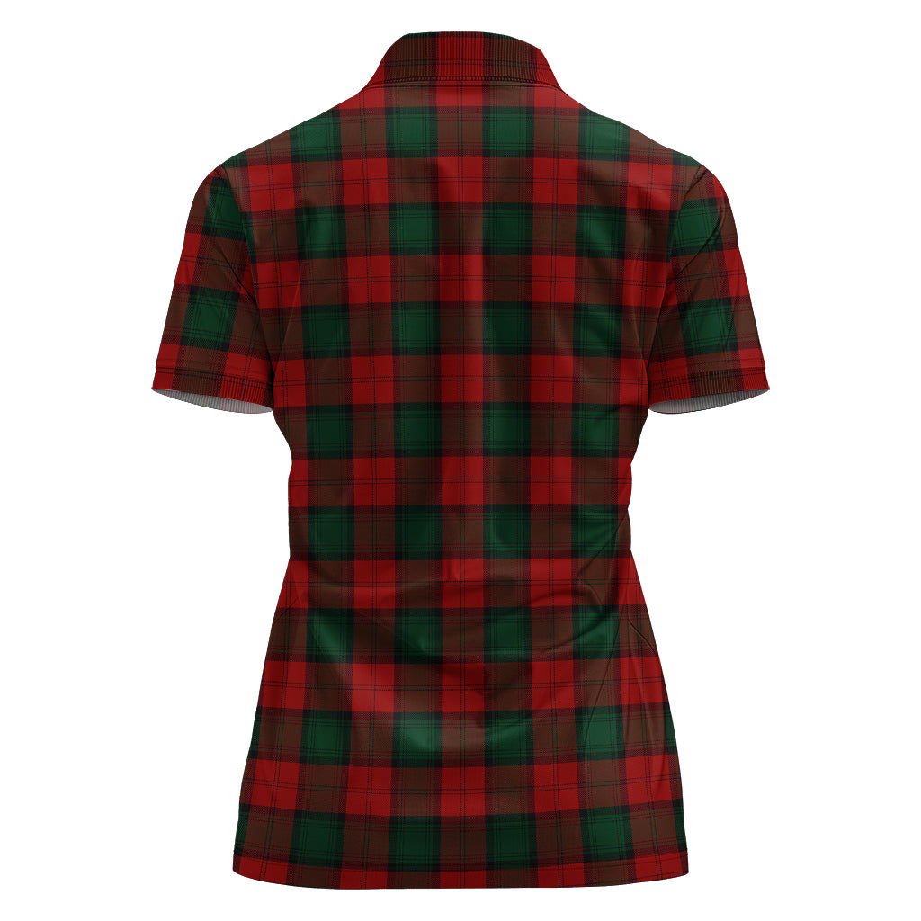 Stewart of Atholl Tartan Polo Shirt with Family Crest For Women - Tartan Vibes Clothing