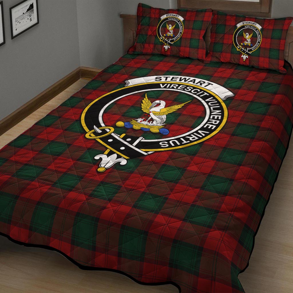 Stewart of Atholl Tartan Quilt Bed Set with Family Crest - Tartan Vibes Clothing