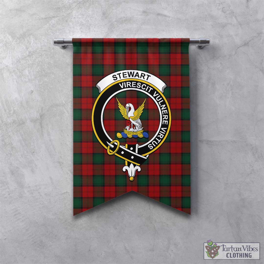 Tartan Vibes Clothing Stewart of Atholl Tartan Gonfalon, Tartan Banner with Family Crest