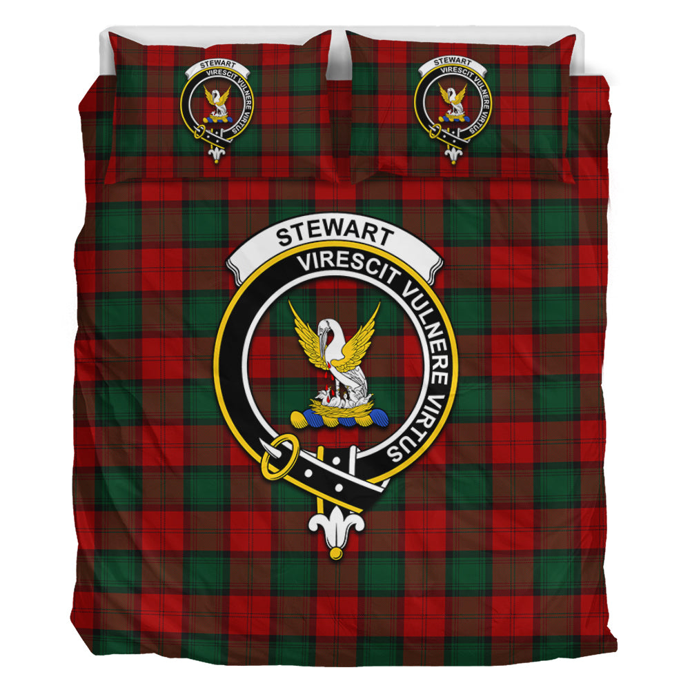 Stewart of Atholl Tartan Bedding Set with Family Crest - Tartan Vibes Clothing