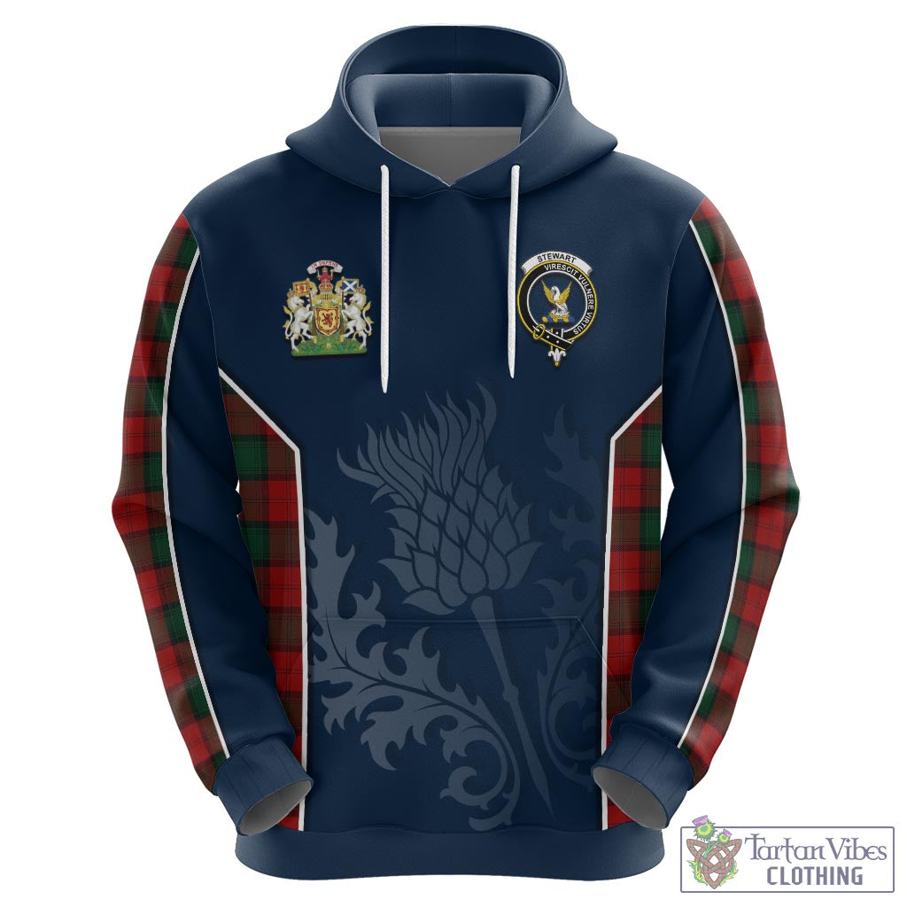 Tartan Vibes Clothing Stewart of Atholl Tartan Hoodie with Family Crest and Scottish Thistle Vibes Sport Style