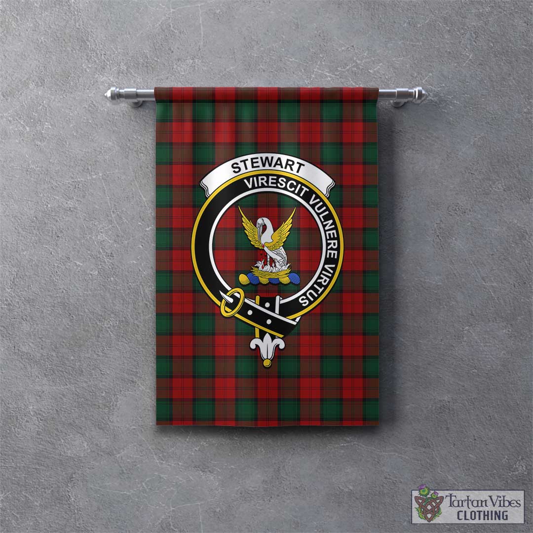 Tartan Vibes Clothing Stewart of Atholl Tartan Gonfalon, Tartan Banner with Family Crest