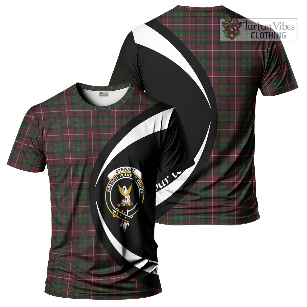 Tartan Vibes Clothing Stewart of Bute Hunting Tartan T-Shirt with Family Crest Circle Style