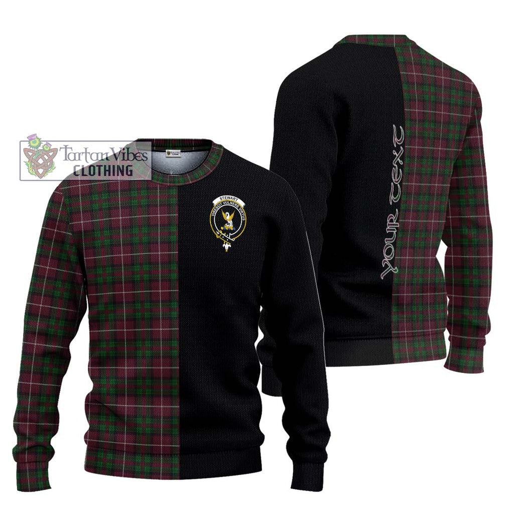 Stewart of Bute Hunting Tartan Knitted Sweater with Family Crest and Half Of Me Style Unisex - Tartanvibesclothing Shop