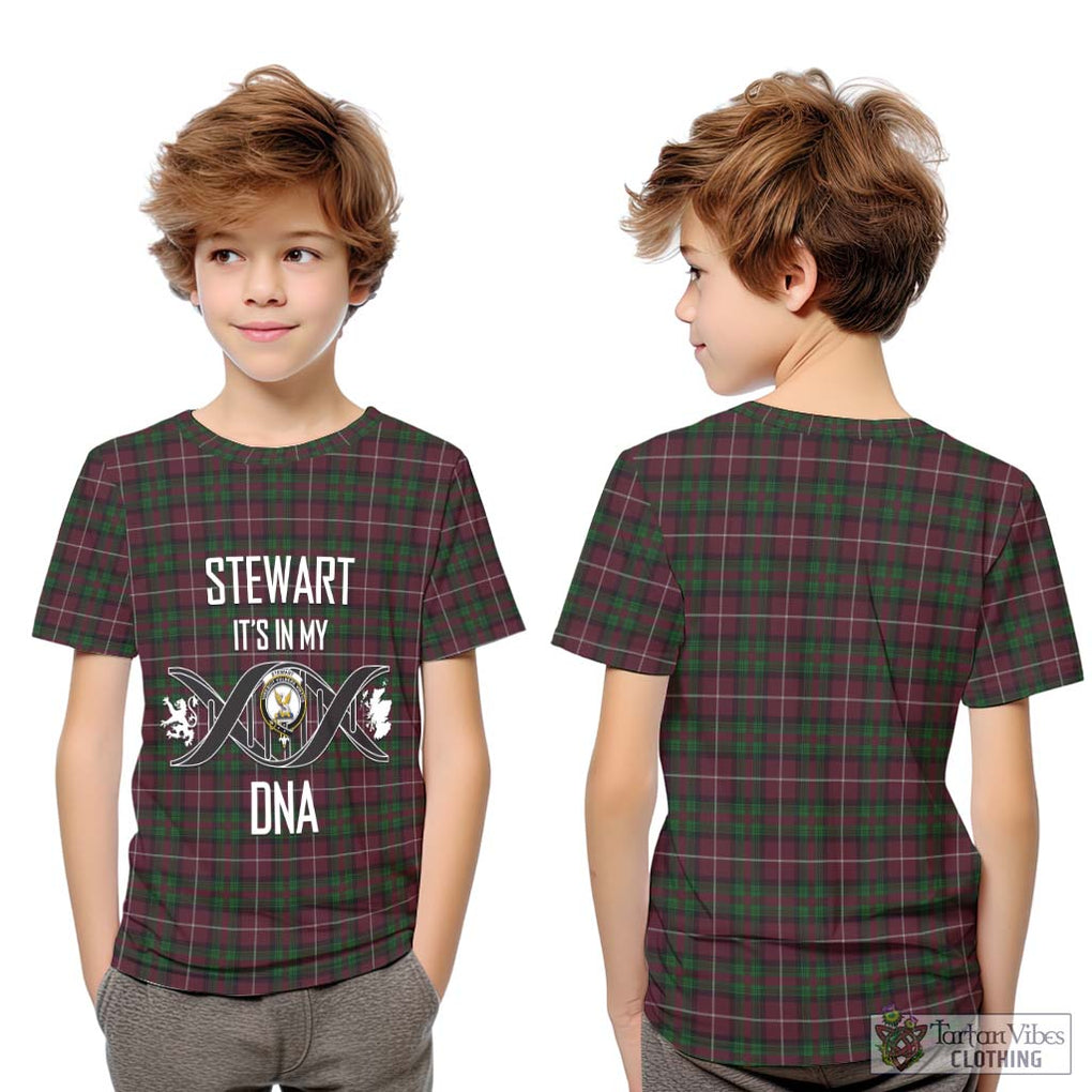 Stewart of Bute Hunting Tartan Kid T-Shirt with Family Crest DNA In Me Style Youth XL Size14 - Tartanvibesclothing Shop