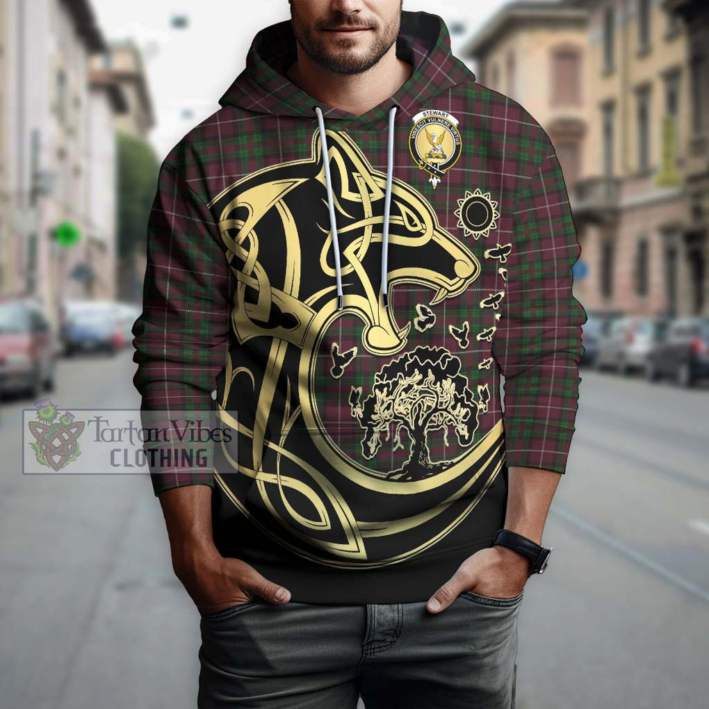 Stewart of Bute Hunting Tartan Hoodie with Family Crest Celtic Wolf Style Zip Hoodie - Tartan Vibes Clothing