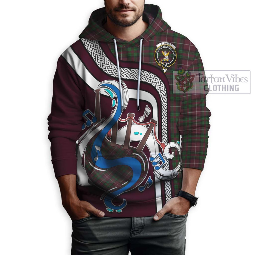 Stewart of Bute Hunting Tartan Hoodie with Epic Bagpipe Style Zip Hoodie - Tartanvibesclothing Shop