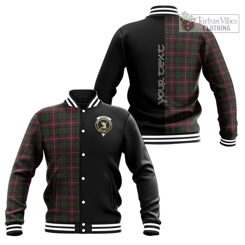 Stewart of Bute Hunting Tartan Baseball Jacket with Family Crest and Half Of Me Style Unisex - Tartanvibesclothing Shop