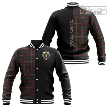 Stewart of Bute Hunting Tartan Baseball Jacket with Family Crest and Half Of Me Style