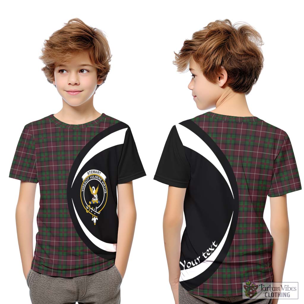 Stewart of Bute Hunting Tartan Kid T-Shirt with Family Crest Circle Style Youth XL Size14 - Tartan Vibes Clothing