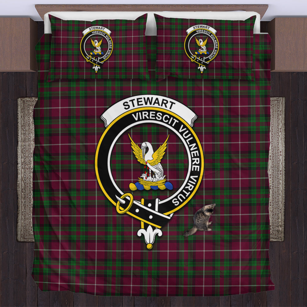 Stewart of Bute Hunting Tartan Bedding Set with Family Crest US Bedding Set - Tartan Vibes Clothing