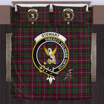 Stewart of Bute Hunting Tartan Bedding Set with Family Crest