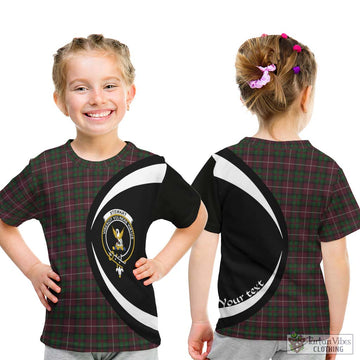 Stewart of Bute Hunting Tartan Kid T-Shirt with Family Crest Circle Style