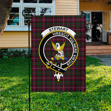 Stewart of Bute Hunting Tartan Flag with Family Crest