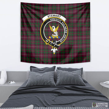 Stewart of Bute Hunting Tartan Tapestry Wall Hanging and Home Decor for Room with Family Crest