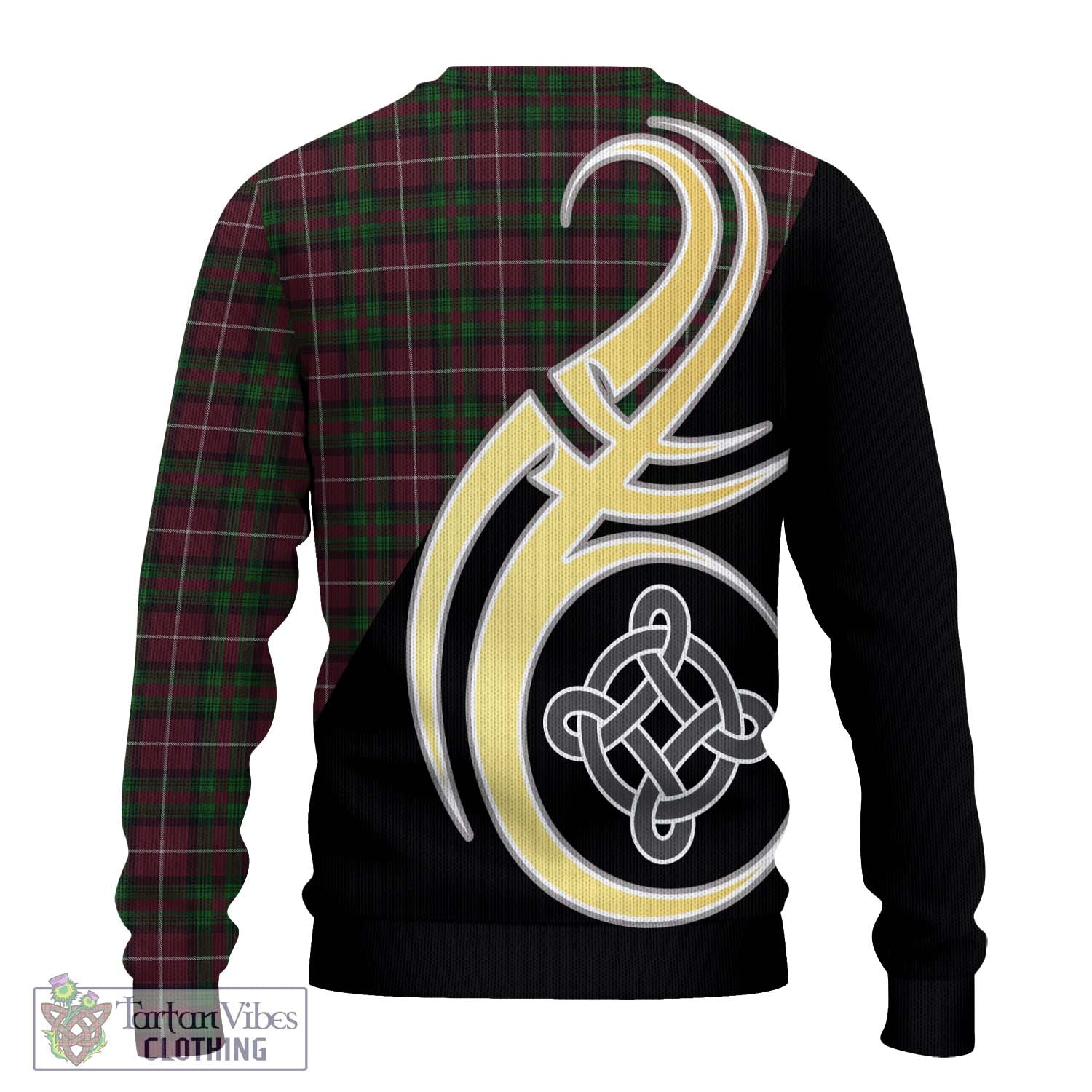 Stewart of Bute Hunting Tartan Knitted Sweater with Family Crest and Celtic Symbol Style - Tartan Vibes Clothing