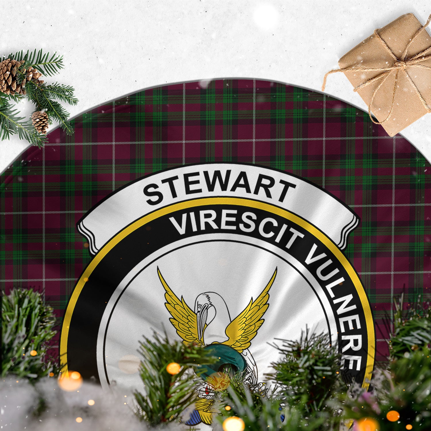 stewart-of-bute-hunting-tartan-christmas-tree-skirt-with-family-crest