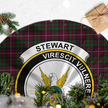 Stewart of Bute Hunting Tartan Christmas Tree Skirt with Family Crest