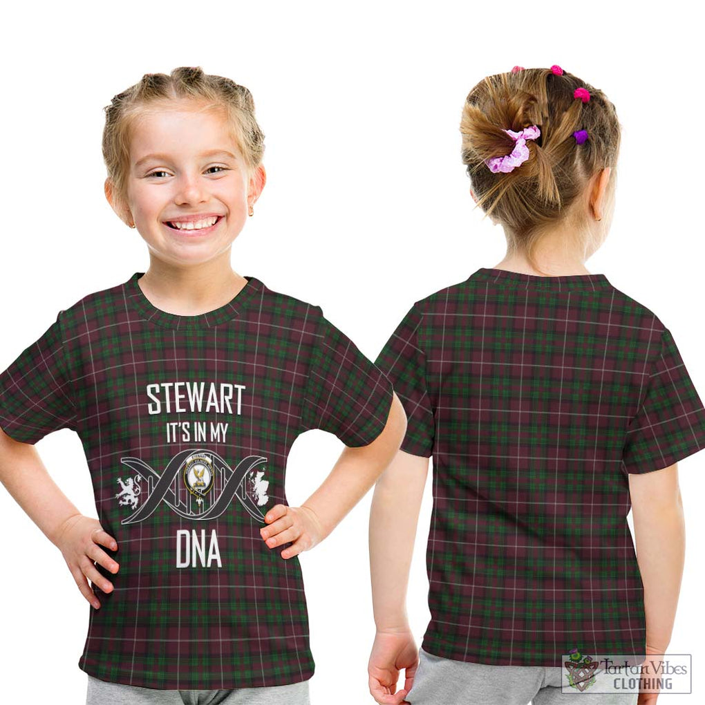 Stewart of Bute Hunting Tartan Kid T-Shirt with Family Crest DNA In Me Style - Tartanvibesclothing Shop