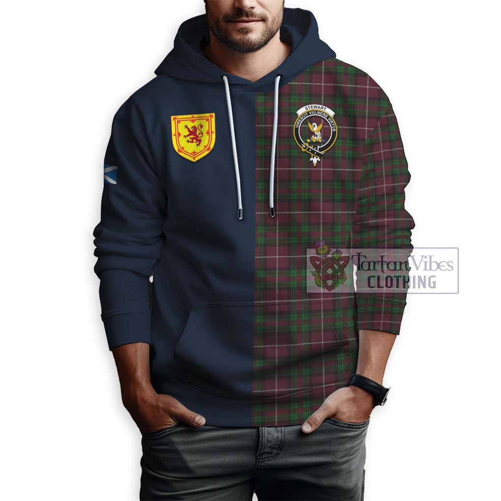 Tartan Vibes Clothing Stewart of Bute Hunting Tartan Hoodie with Scottish Lion Royal Arm Half Style