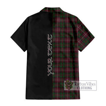 Stewart of Bute Hunting Tartan Short Sleeve Button Shirt with Family Crest and Half Of Me Style